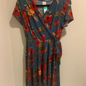 NWT Kaileigh Arnett Faux Wrap Knit Dress M